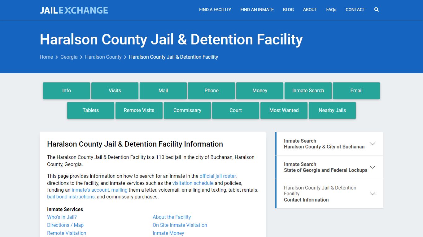 Haralson County Jail & Detention Facility - Jail Exchange